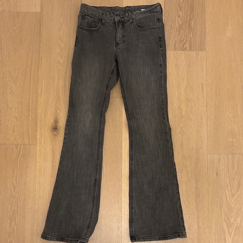 Women's Low Rise Brandy Melville Dark Gray Flared Jeans